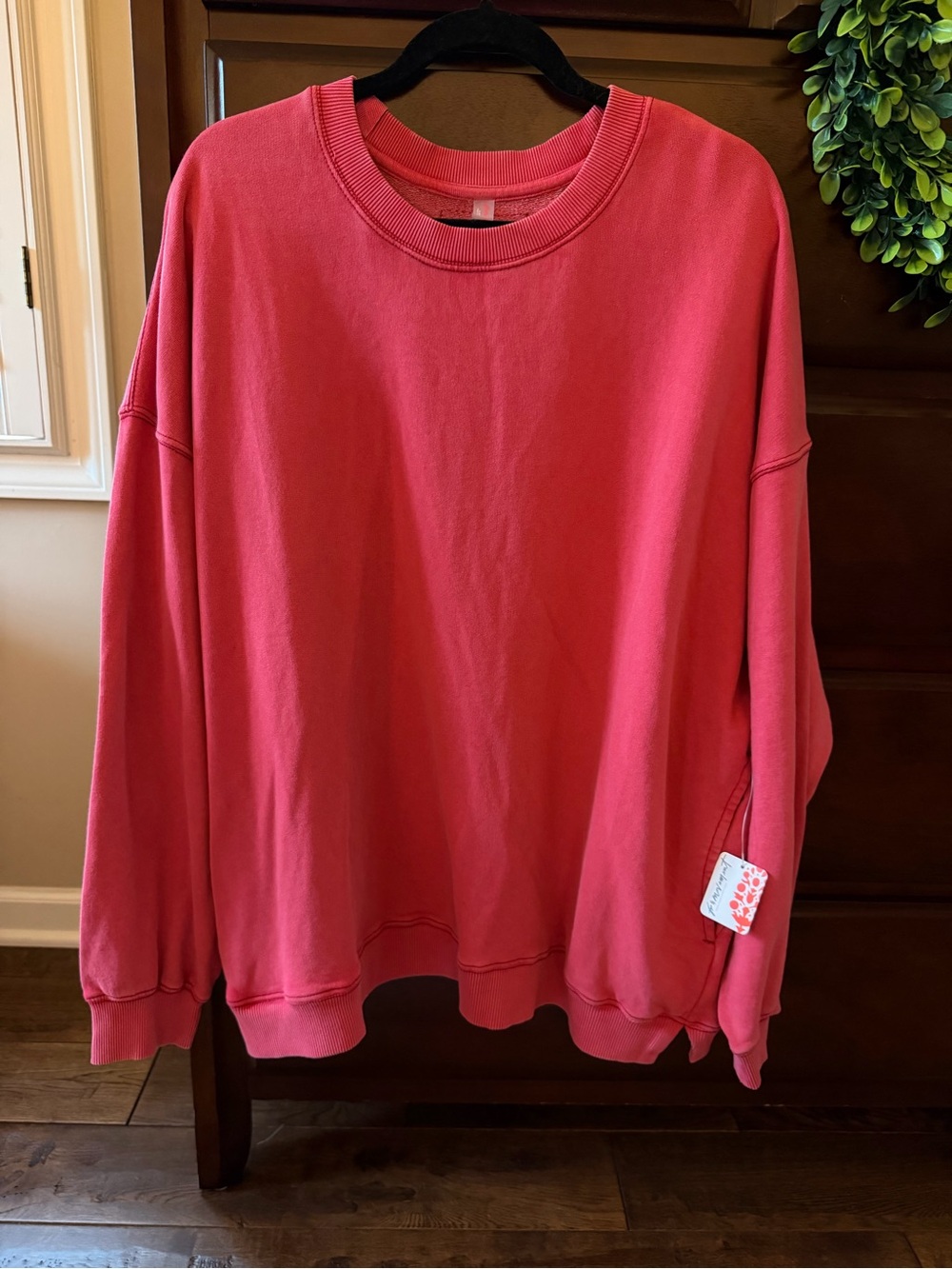 FP Movement by Free People Coral Pink Relaxed Crew Sweatshirt